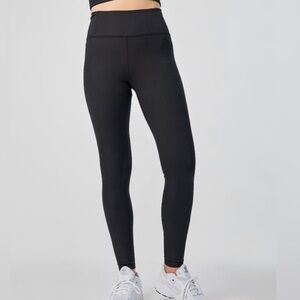 Girlfriend Collective High-Rise Ribbed Black Leggings size XL athletic